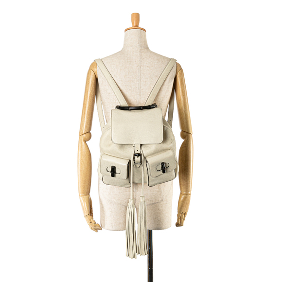 Pre-Loved Gucci Leather Bamboo Tassel Backpack - Picture 9 of 10